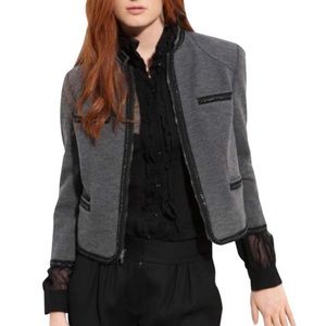 Diane von Furstenberg Gray & Black Roccoco Felted Wool Jacket Blazer4
